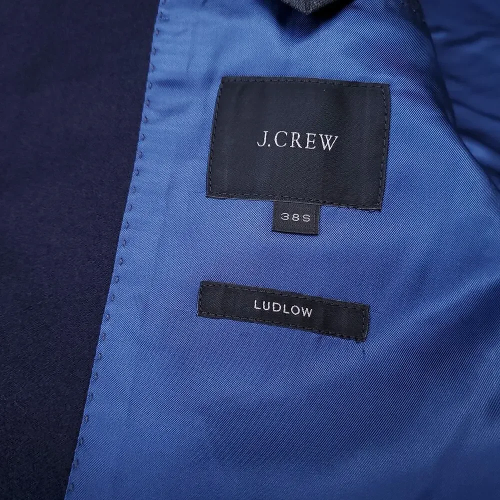 J. Crew Ludlow Slim Fit Legacy Blazer American Wool Ivy Prep Blue Jacket 38S